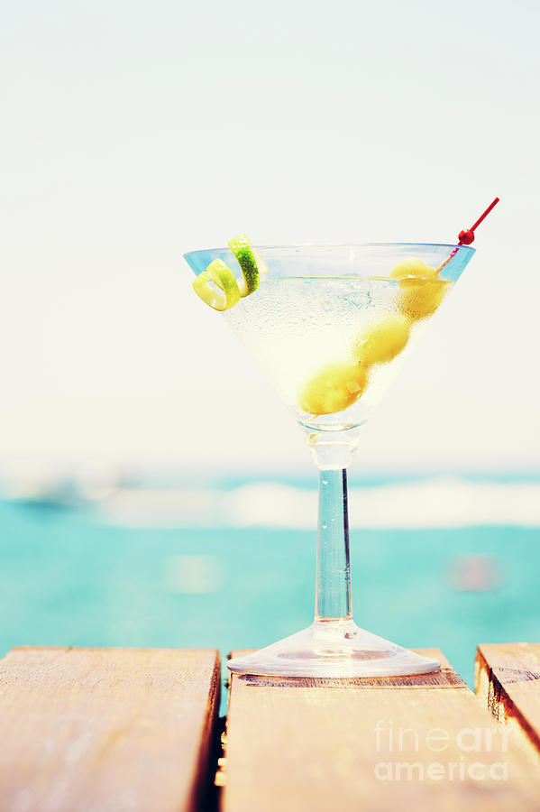 Martini Photograph - Tropical martini dream by Ekaterina Molchanova