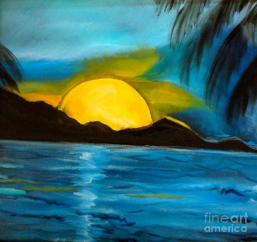 Tropical Moonshine Painting by Jenny Lee