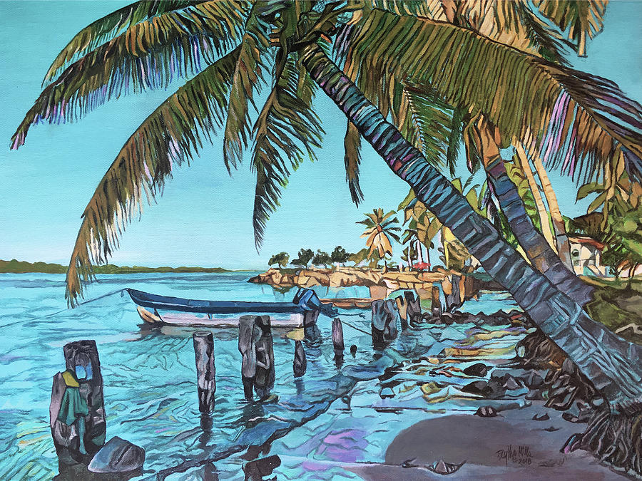 Paradise Painting - Tropical Morning by Faythe Mills Paradise Painting - Tropical Morning by Faythe Mills