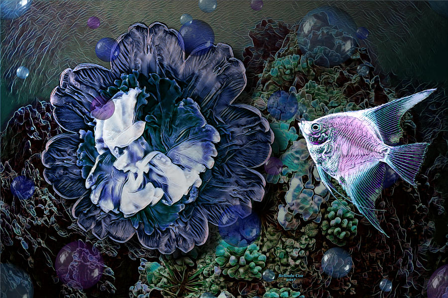 Tropical Ocean Angel Meets Jelly Fish Digital Art by Artful Oasis