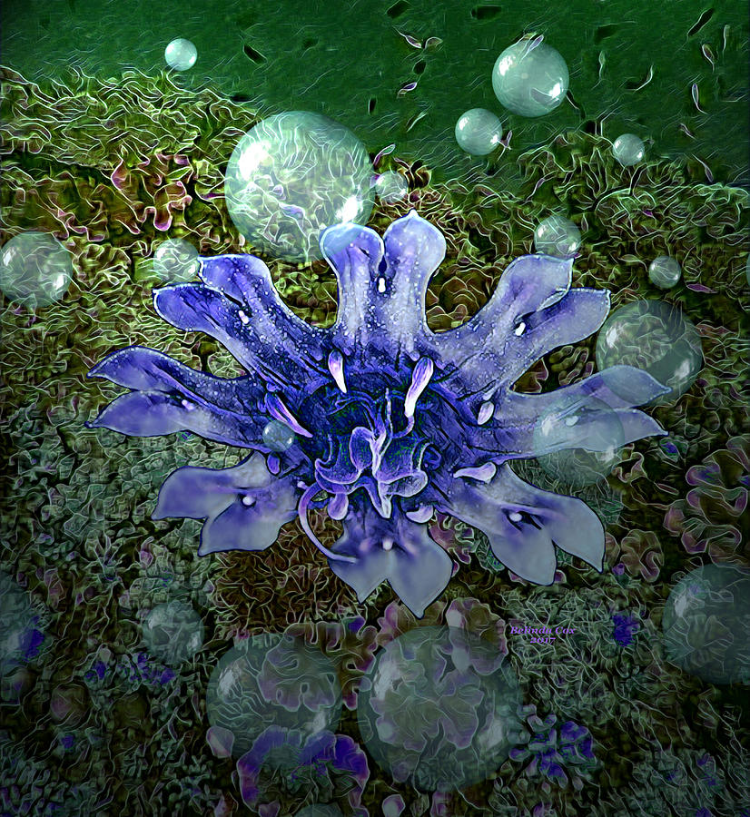 Tropical Ocean Jelly Fish Digital Art by Artful Oasis