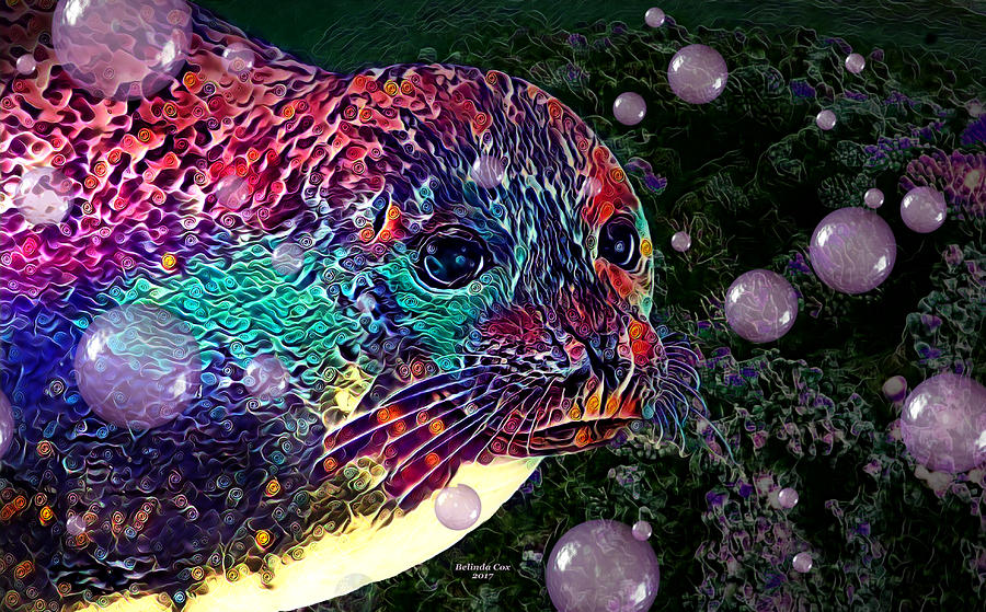 Tropical Ocean Sea Lion Digital Art by Artful Oasis