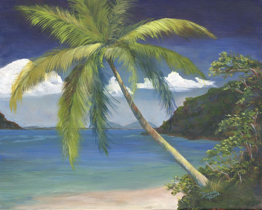 Tropical Palm Painting by Donna Tucker