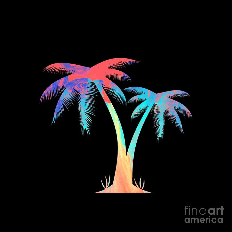 Tropical Palm Trees Digital Art by Rachel Hannah