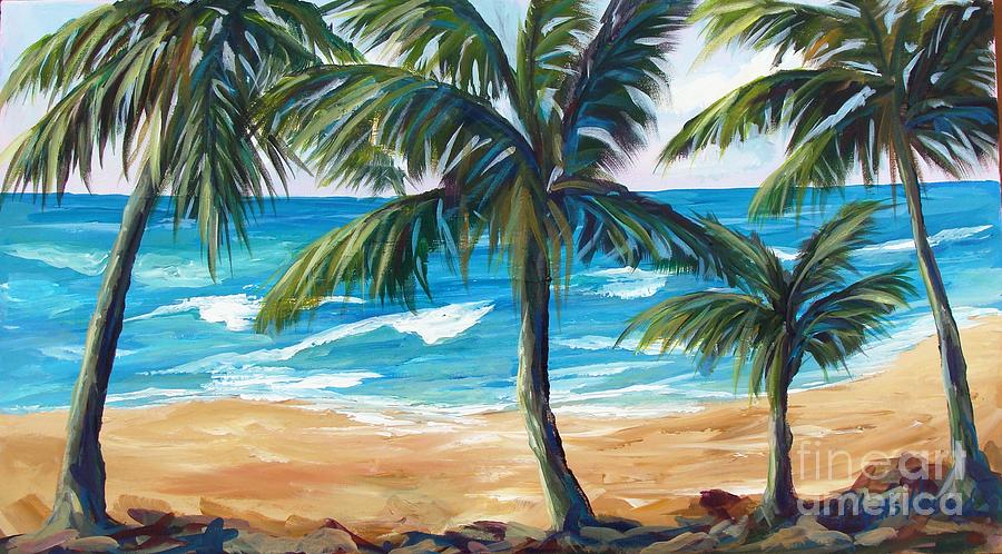 Tropical Palms I Painting by Phyllis Howard
