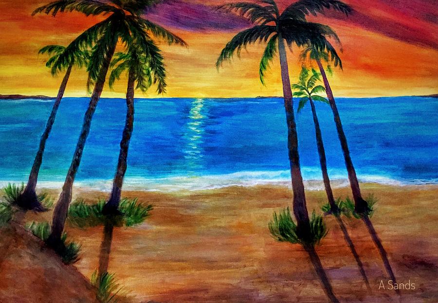Tropical Paradise Painting by Anne Sands