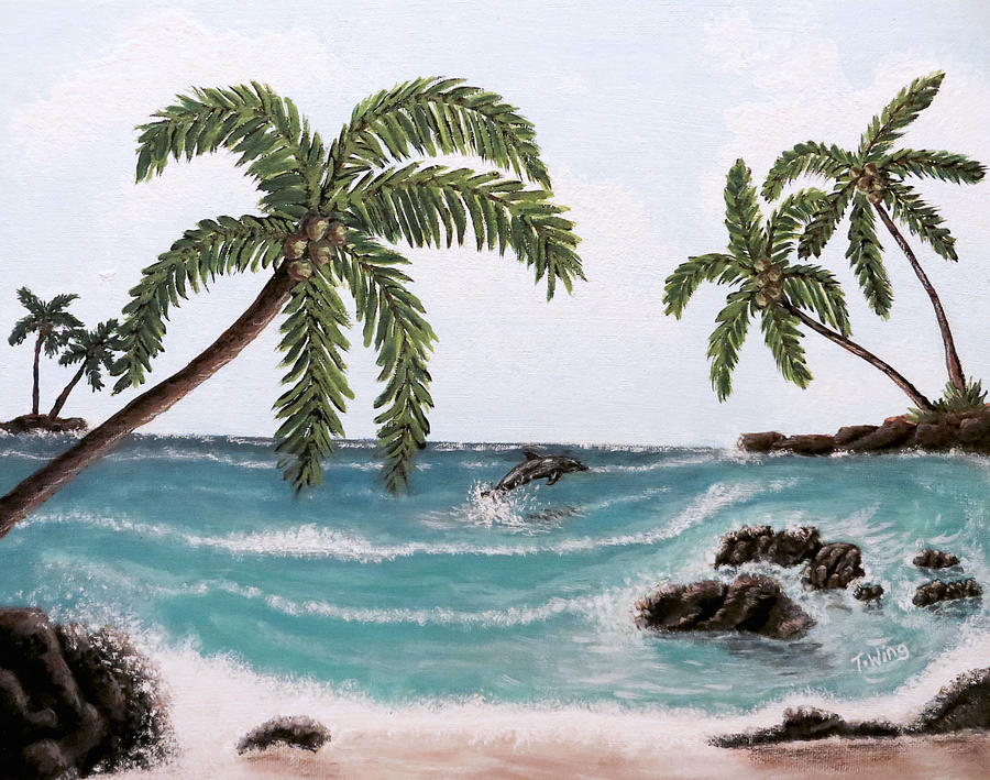 Tropical Paradise Painting by Teresa Wing