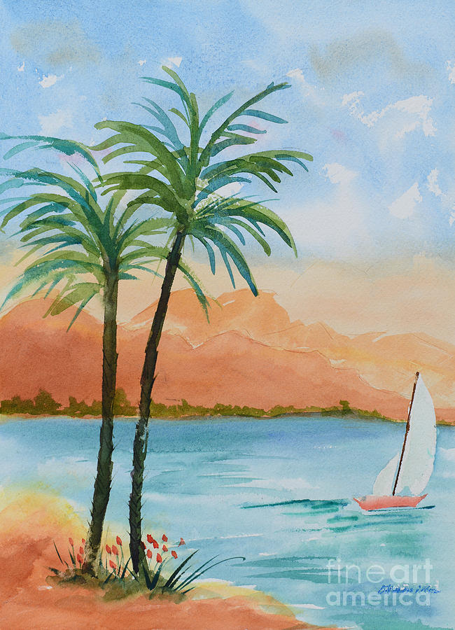 Tropical Scene Painting by Olga Hamilton