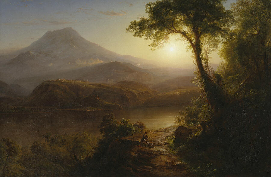 Tropical Scenery, from 1873 Painting by Frederic Edwin Church