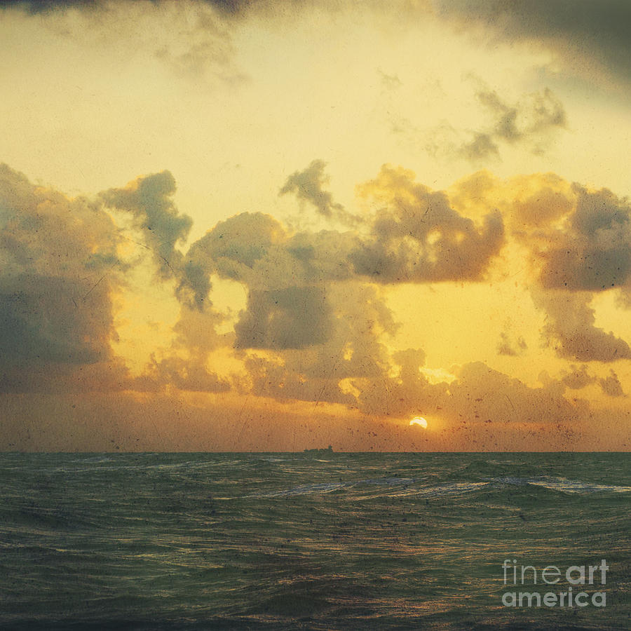Tropical Sea Sunset ,retro Style Photograph