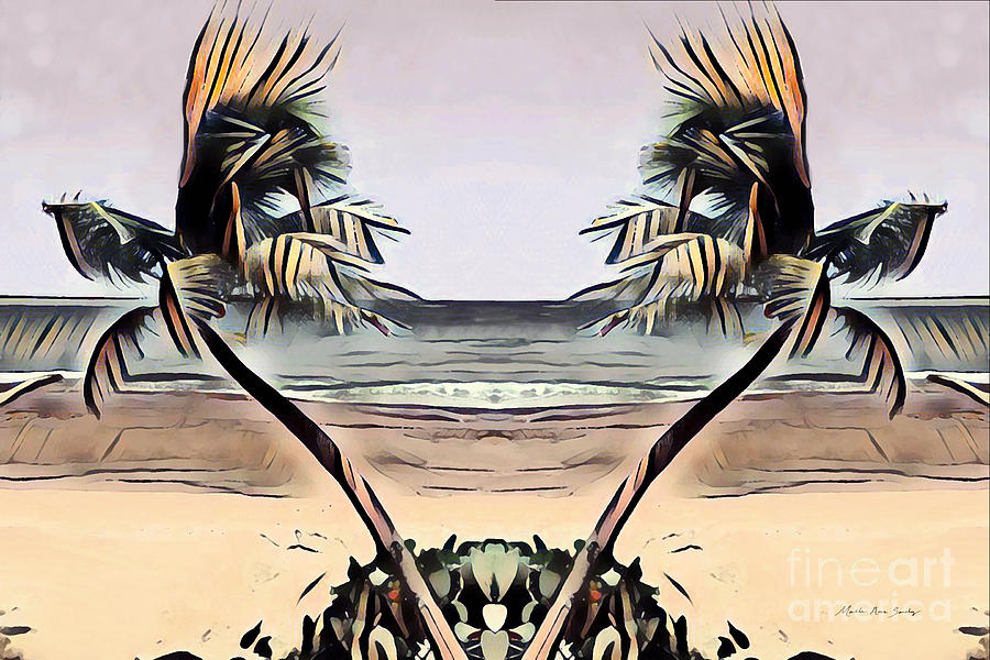 Tropical Seascape Digital Art B7717 Digital Art by Mas Art Studio