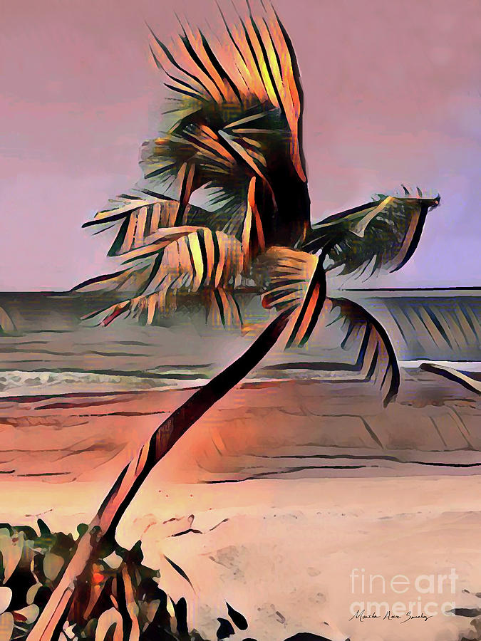 Tropical Seascape Digital Art E7717 Digital Art by Mas Art Studio