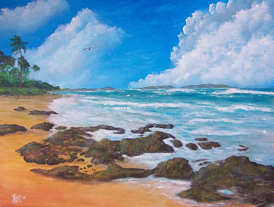 Tropical Seascape Painting by Tony Rodriguez