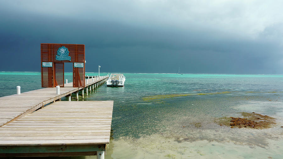 Tropical Storm Ambergris Caye, Belize Photograph by Waterdancer