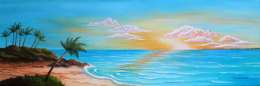 Tropical Sunrise Painting by Carol Sabo