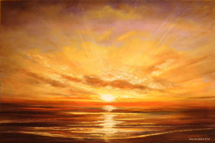 Sunset Painting - Tropical Sunset 75 by Gina De Gorna