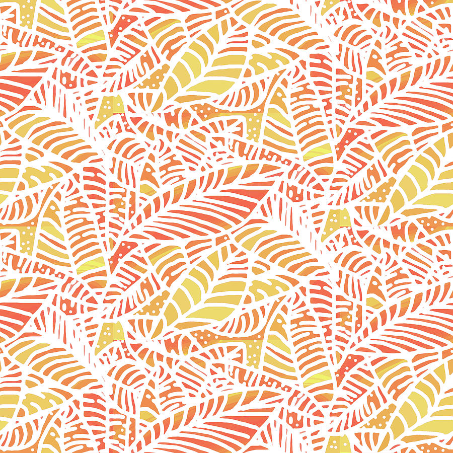 Tropical Sunset Leaves by Karen Dyson Tropical Sunset Leaves by Karen Dyson