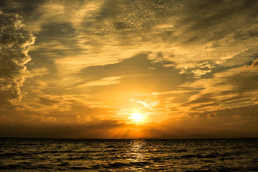 Sunset Photograph - Tropical sunset by Peteris Vaivars
