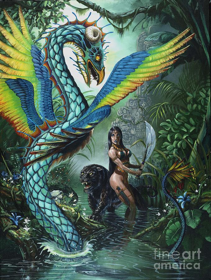 Dragon Painting - Tropical Temptress by Stanley Morrison