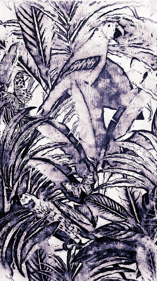 Tropicana - 02 Drawing by AM FineArtPrints