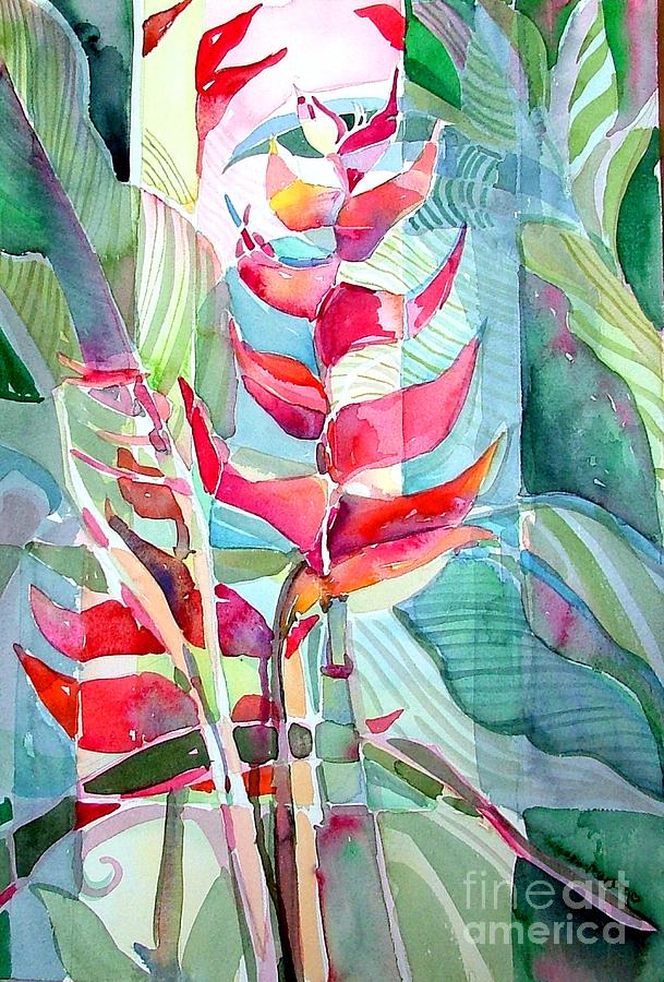 Tropicana Red Painting by Mindy Newman