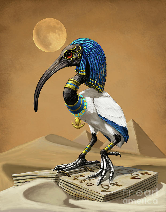Thoth Egyptian God Digital Art by Stanley Morrison