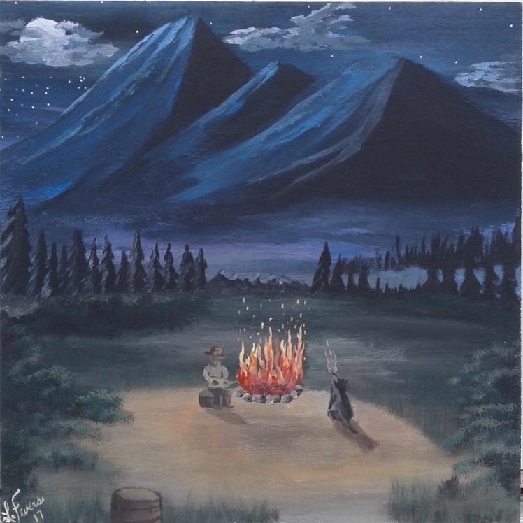 Mountain Painting - Troubadours by Lori Lafevers