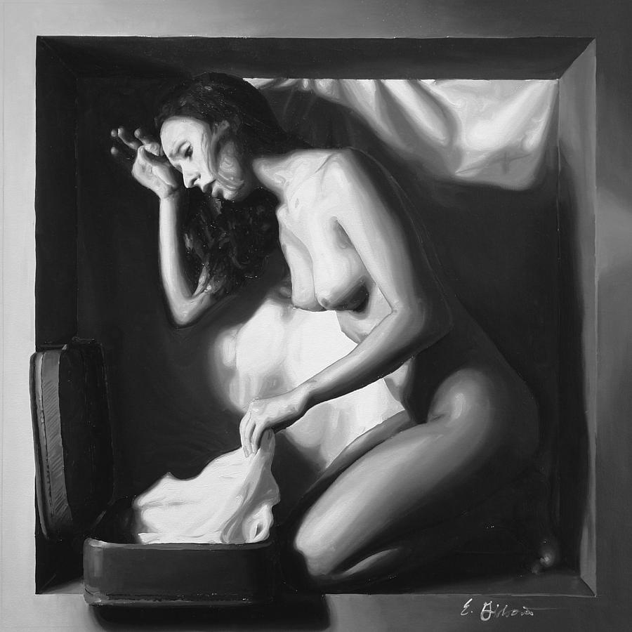 Nude Painting - Troubled by E Gibbons