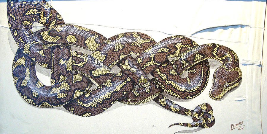 Trouser Python Painting by Bill Flowers