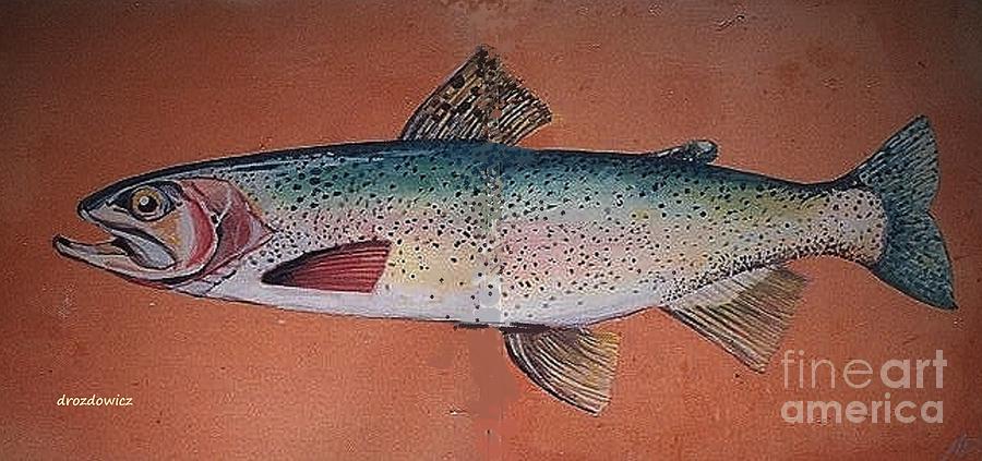 Trout Painting by Andrew Drozdowicz