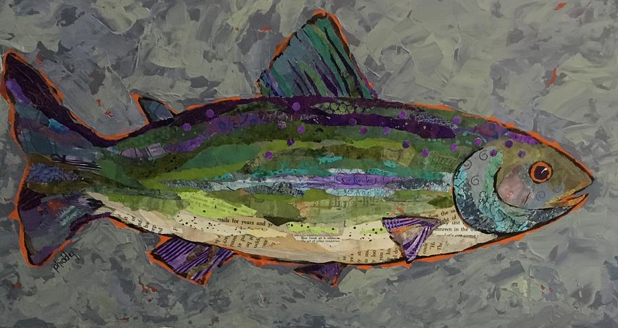 Trout Painting by Phiddy Webb
