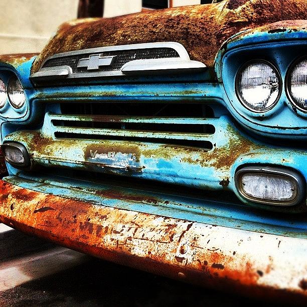 Vintage Photograph - #truck #chevy #old #rust #rusty by Daniel Corson
