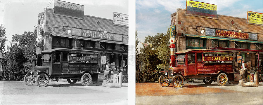 Truck - Delivery - Haas has it 1924 - Side by Side Photograph by Mike Savad
