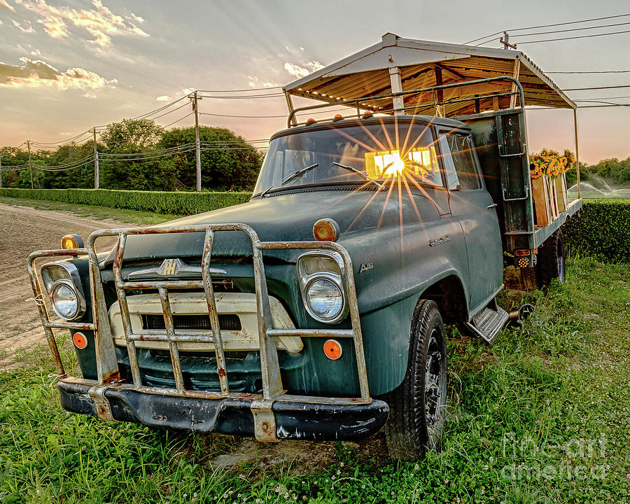 Sunset Photograph - Truck Sunburst by David Arteaga