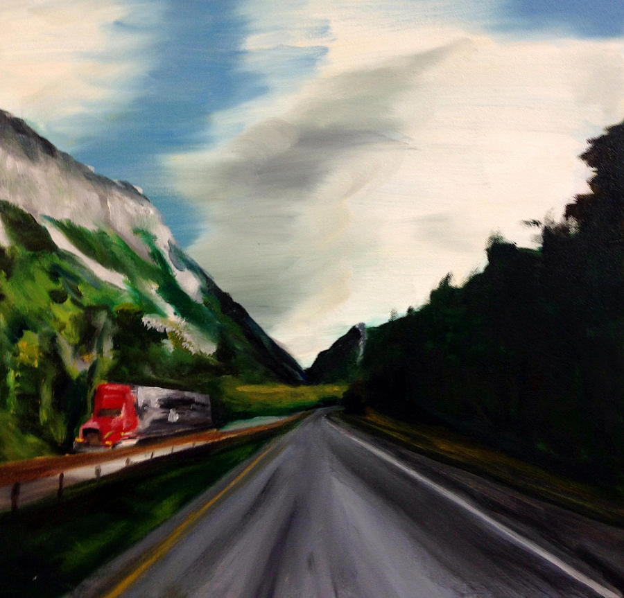 Trucking the Notch Painting by Dave Holmander-Bradford