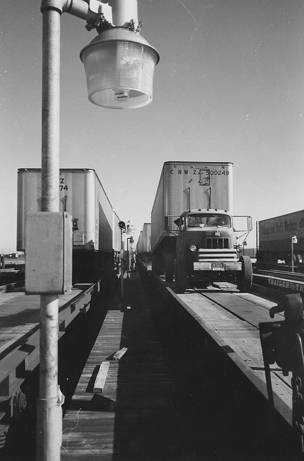 Trucks Prepped for Piggyback Switch in Proviso Photograph by Chicago and North Western Historical Society