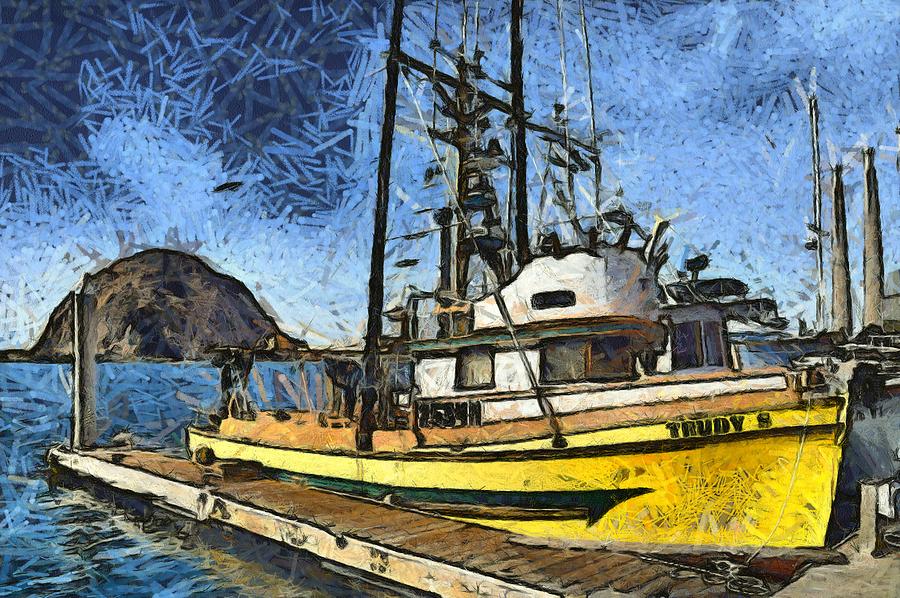 Trudy S Fishing Boat Morro Bay California Abstract Photograph by Floyd Snyder