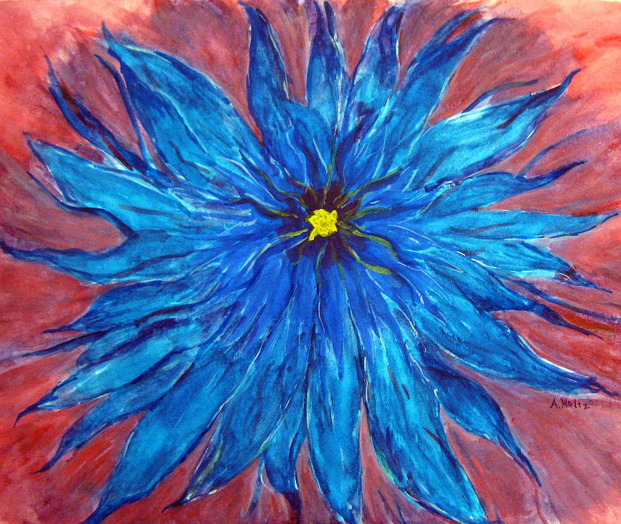 True Blue Painting by Arlene Holtz