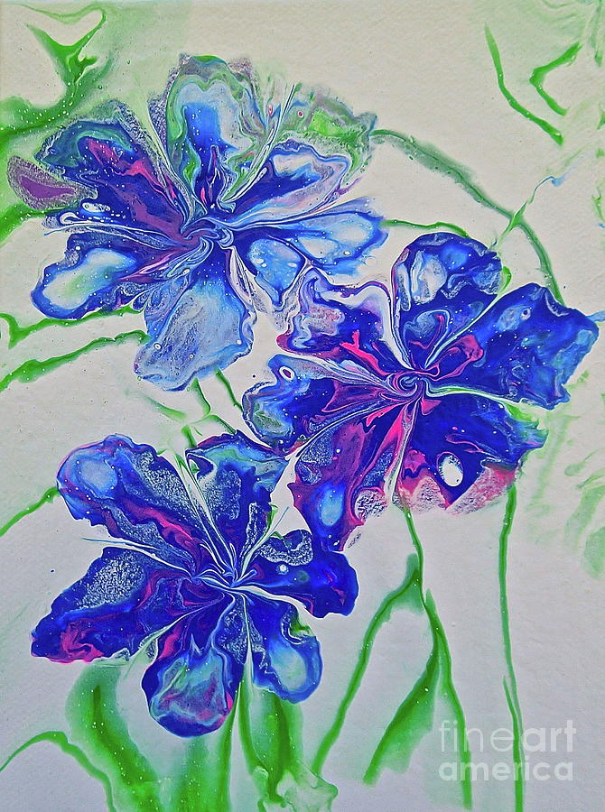 True Blue Painting by Cheryl Cutler