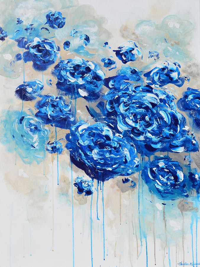 Flower Painting - True Blue by Christine Bell