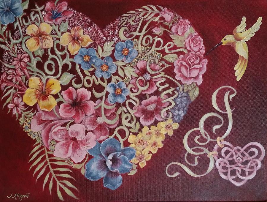 Hummingbird Painting - True Love by Judith Killgore