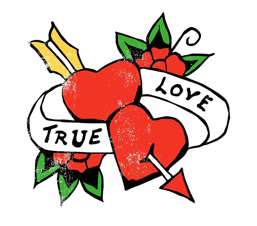 True Love Tattoo Digital Art by Bob Newman