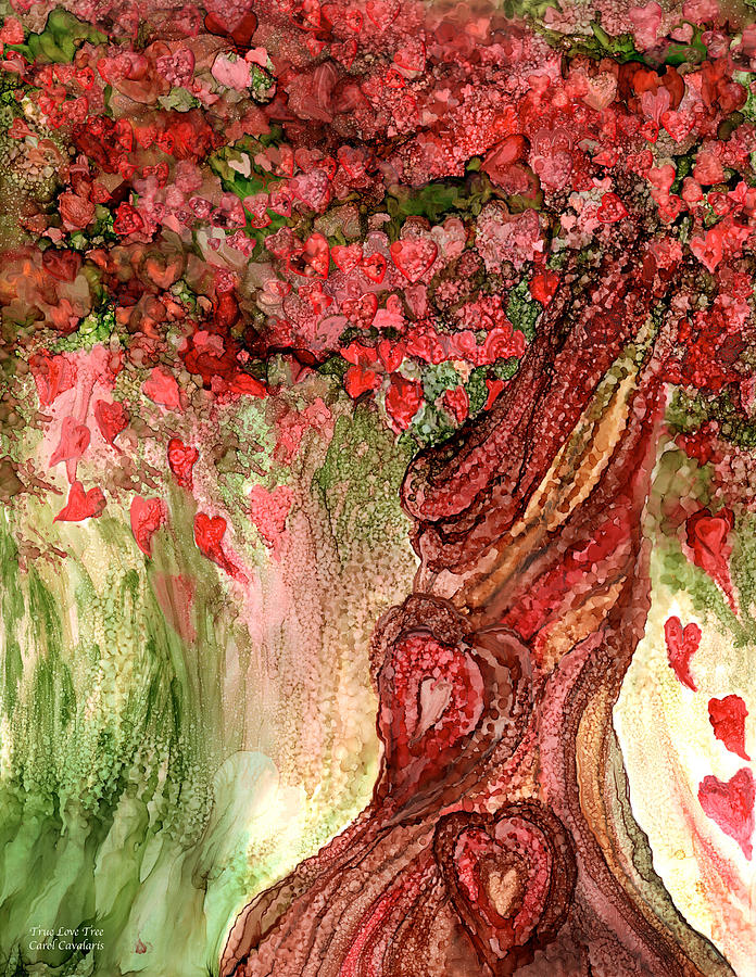 True Love Tree Mixed Media by Carol Cavalaris
