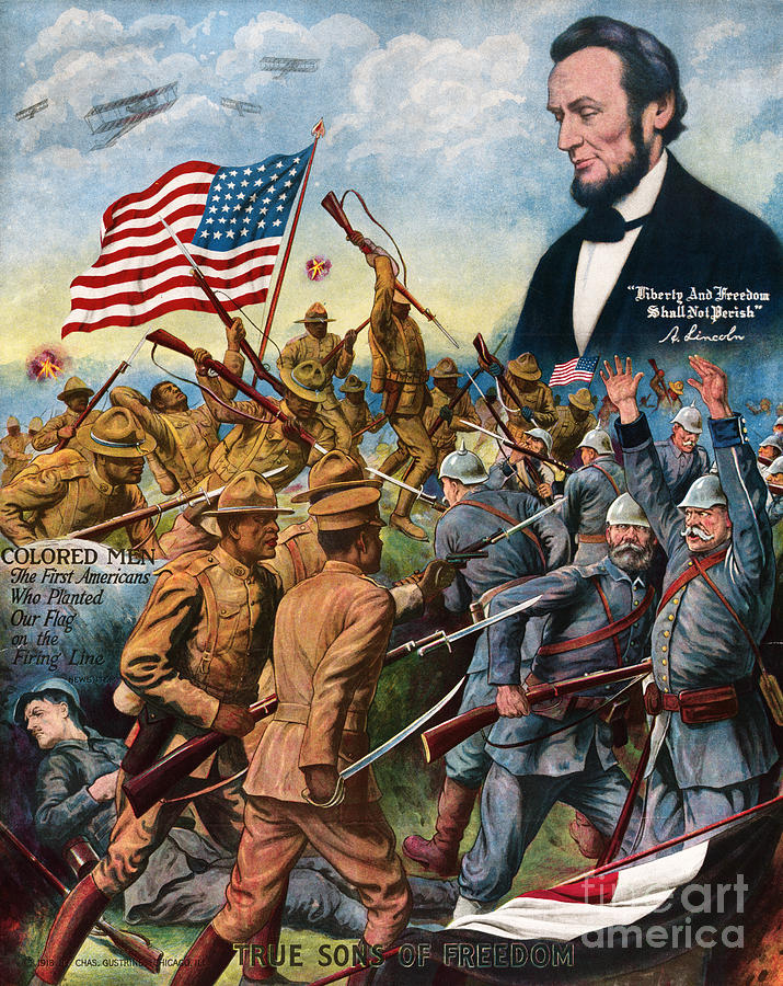 Abraham Lincoln Drawing - True sons of freedom Vintage Poster by Vintage Treasure