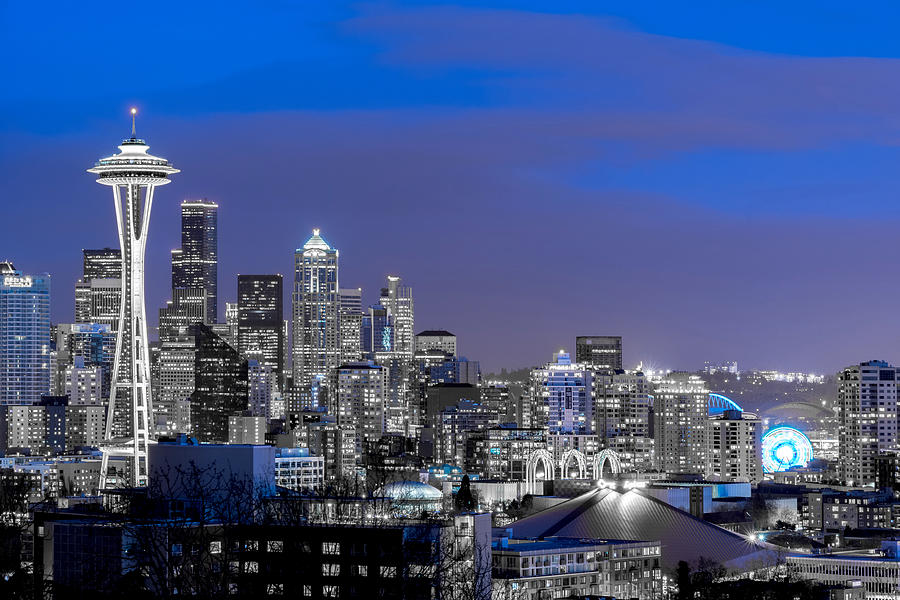 True to the Blue in Seattle Photograph by Ken Stanback