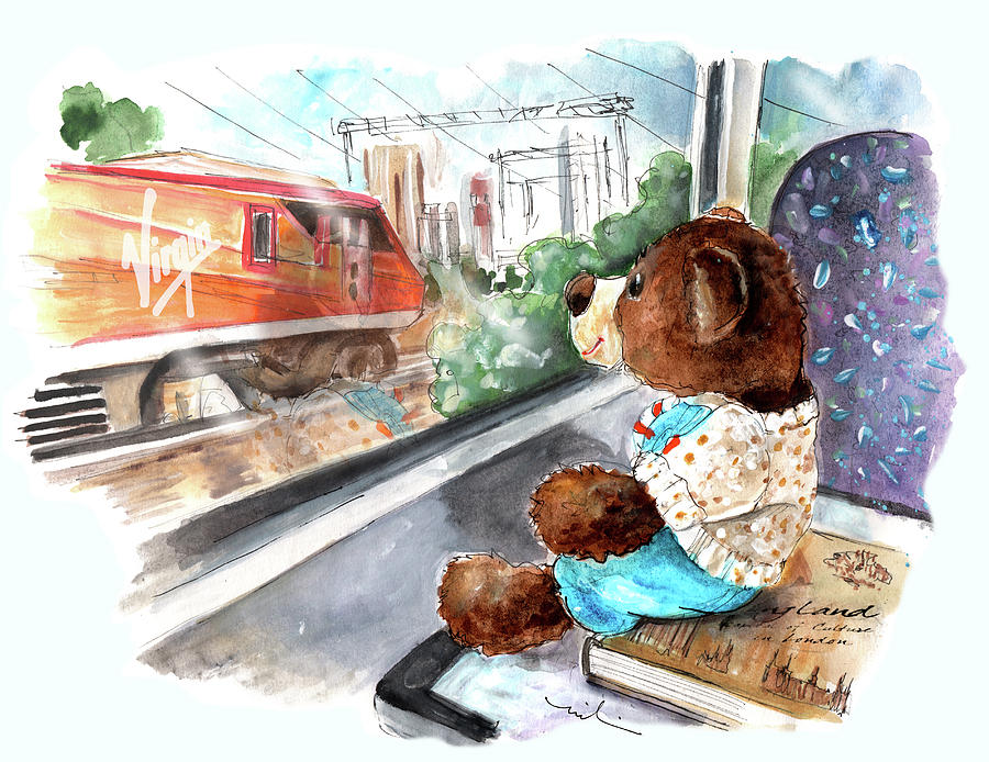 Truffle McFurry In The TransPennine Express Painting by Miki De Goodaboom