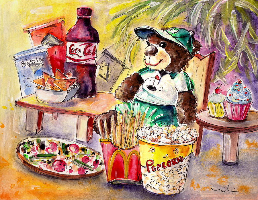 Truffle McFurry Warching At US Golf Open 2015 Painting by Miki De Goodaboom