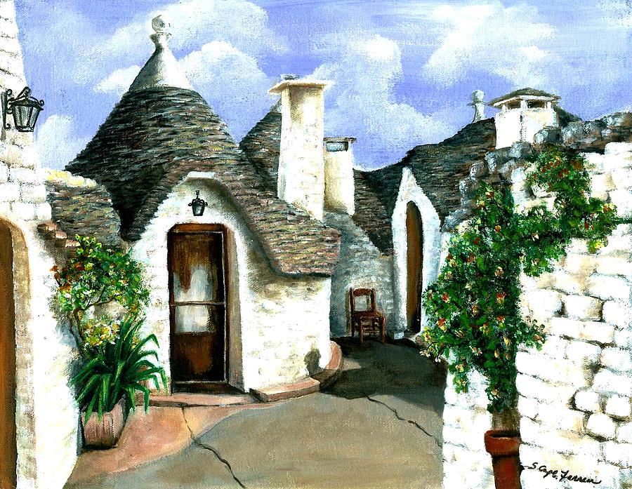 Cottage Painting - Trulli by Sarah Farren