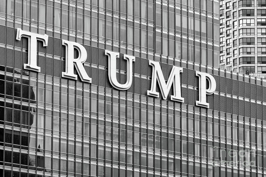 Architecture Photograph - Trump BW by Jerry Fornarotto