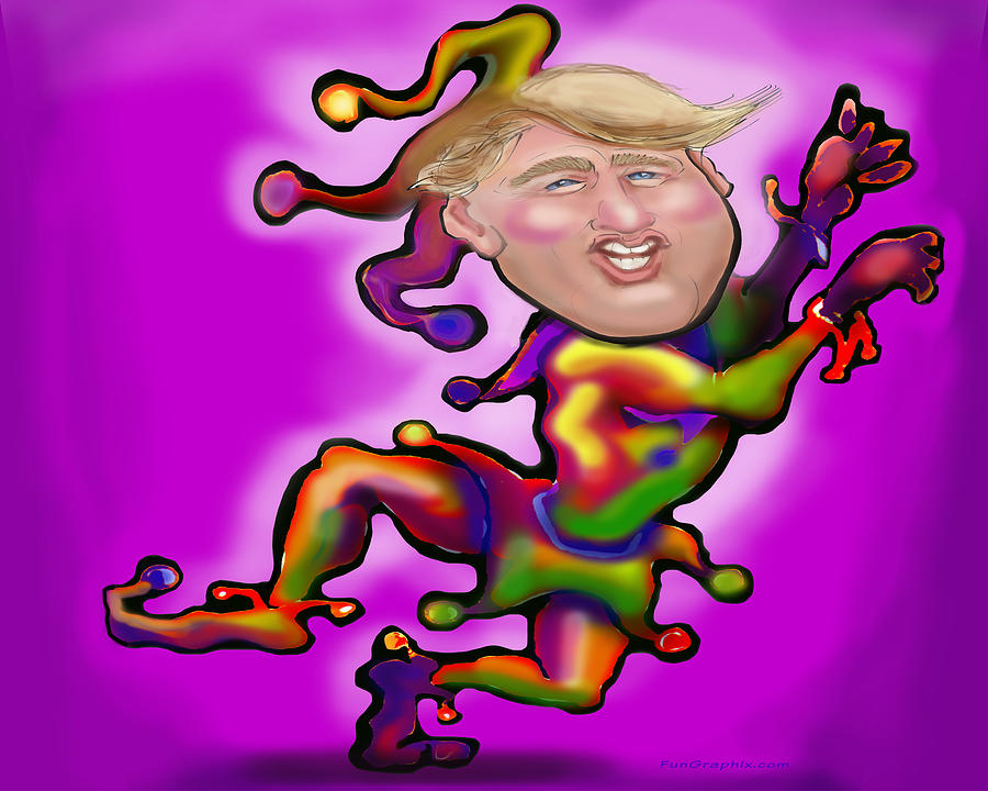 Trump Jester Digital Art by Kevin Middleton